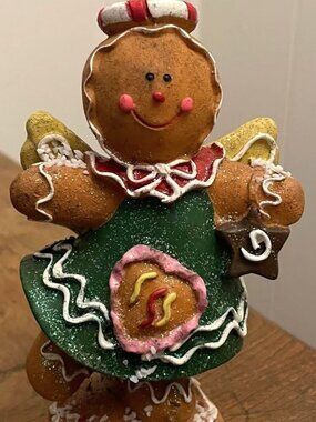 vintage Resin dancing ginger bread girl. SHIPS FREE